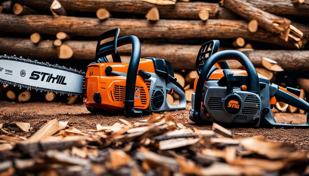 Stihl and Husqvarna chainsaws