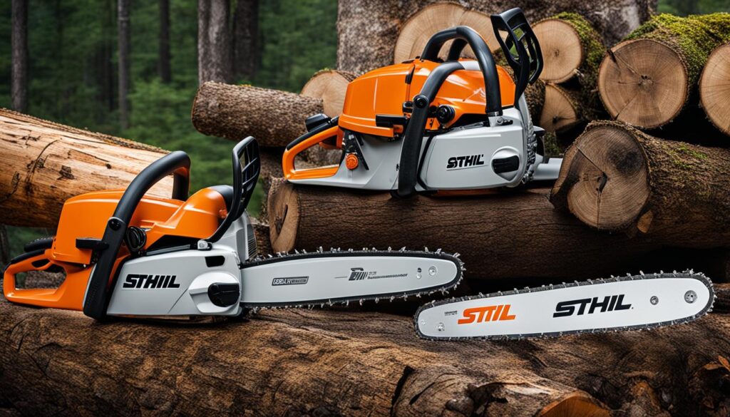 Stihl chainsaw comparison