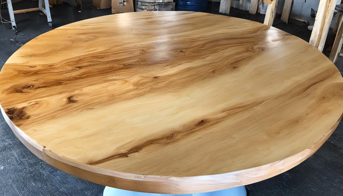 Step-by-step guide on how to clean and prepare a table for epoxy application