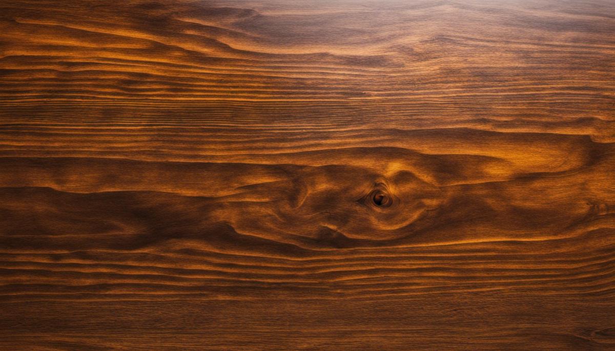 An image showing various damages on a laminate table top including scratches, chips, and burns.